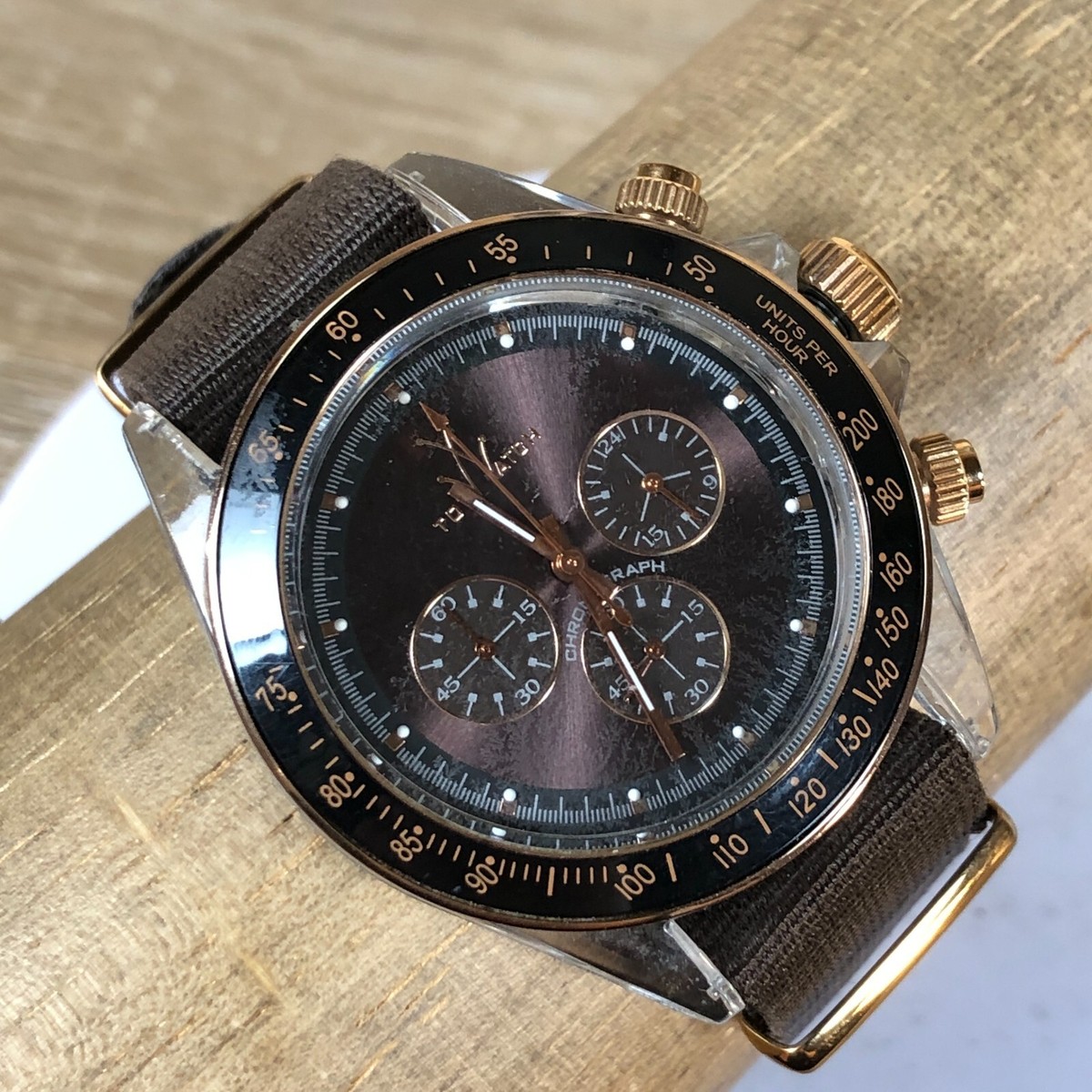 ToyWatch Unisex Clear Acrylic Stainless Steel Chronograph 
