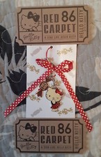 HELLO KITTY RED CARPET RESTAURANT TAIWAN CELL PHONE CHARM STRAP/ 2 TICKETS