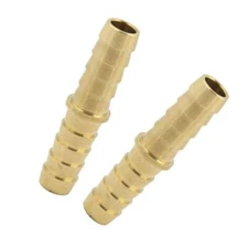 2Pack 1/2 Inch Brass Hose Barb Fitting Splicer Mender Quick Connect Pipe Adapter