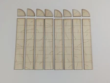 O Scale Old Cracked Sidewalk - 220 Scale Feet 1:48 Laser Cut Wood Layout Scenery