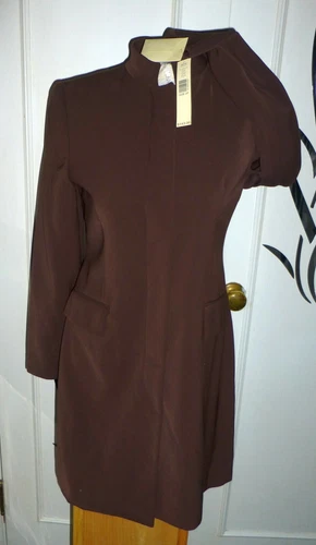 Women's BROWN Coat Size 2P  AMANDA SMITH