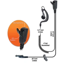 Klein BodyGuard Split-Wire Earpiece for Vertex VX820 824 924 Radios