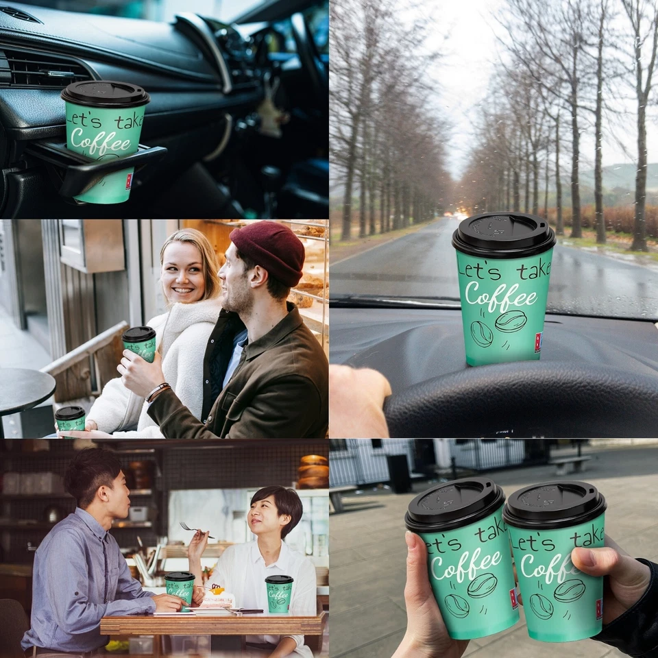 Kaffeebecher TO GO 200/300ml Pappbecher für Cafe Gastronomie Imbiss Tankstelle - Bild 3 von 4