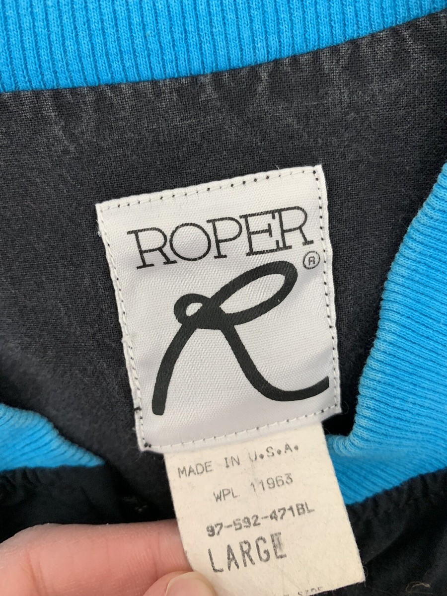 Vintage Roper Full Zip Nylon Embroidered Jacket Men's Large USA
