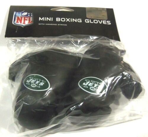 Mini guanti da boxe NFL New York Jets 4 pollici per specchio di Fremont Die - Foto 1 di 1