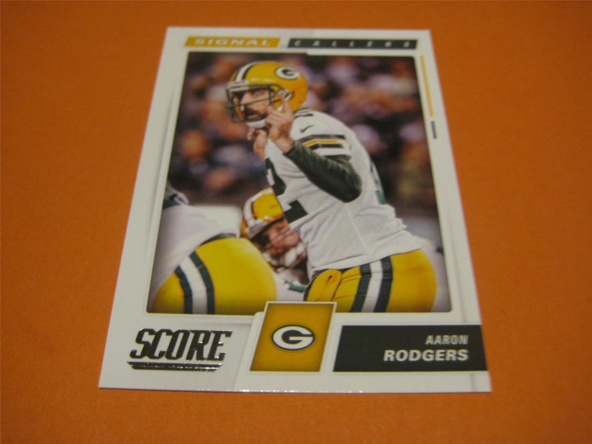 2017 Panini Score Signal Callers Insert #17 Aaron Rodgers Packers