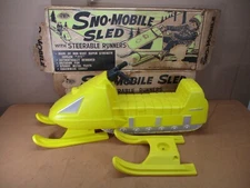 RARE Vintage Irwin Sno-Mobile Ride On Sled BLOW MOLD with Steerable Runners