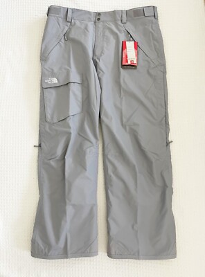 North Face Men s Freedom Ski/Snowboard Pant Metallic Silver Light Grey XXL