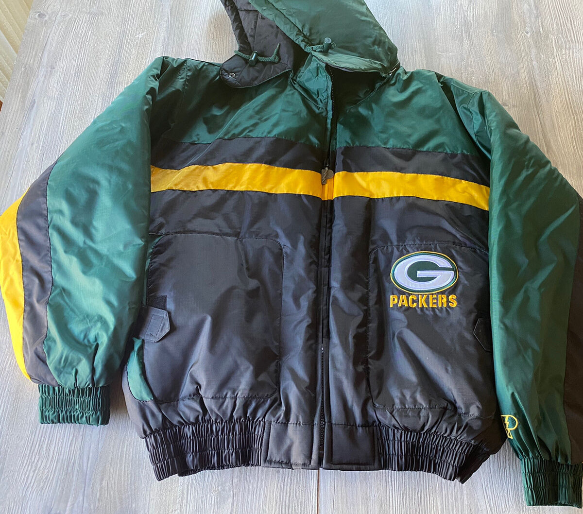 Pro Player Green Bay Packers Winter Jacket NFL Vintage Men's XL | eBay