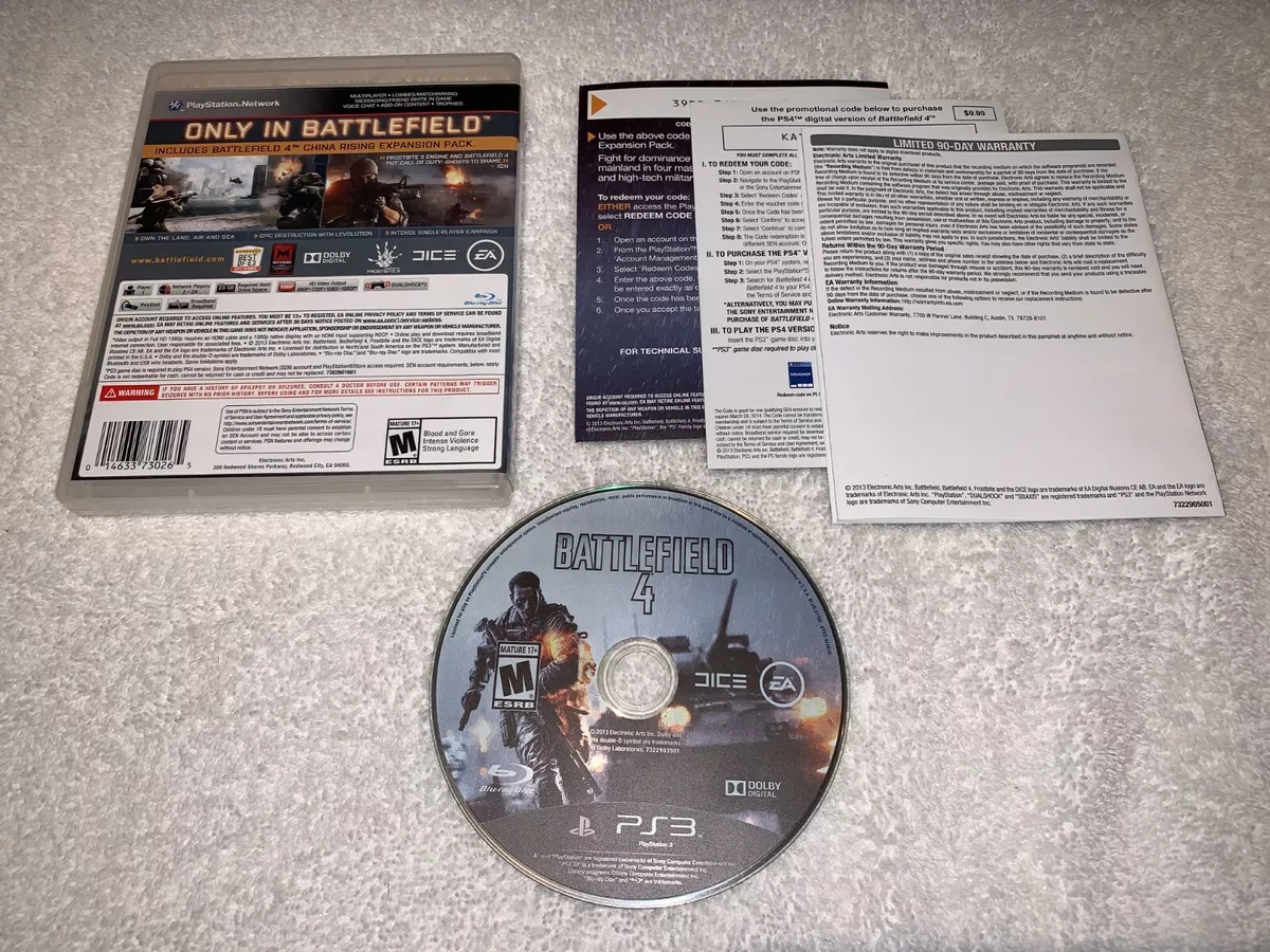 Battlefield 4 Sony PlayStation 3 Video Game PS3 492072408806