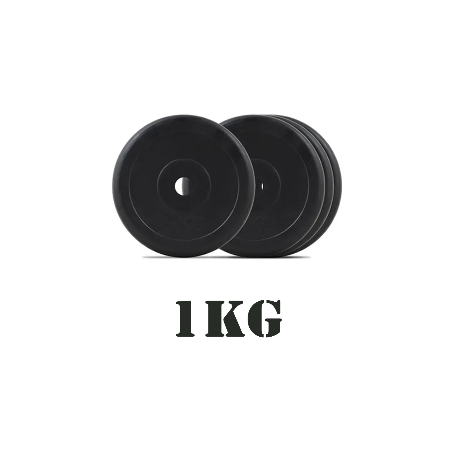 2 pack of Weight Plates Black 1'' Vinyl Dumbbell Plates Barbell Weight
