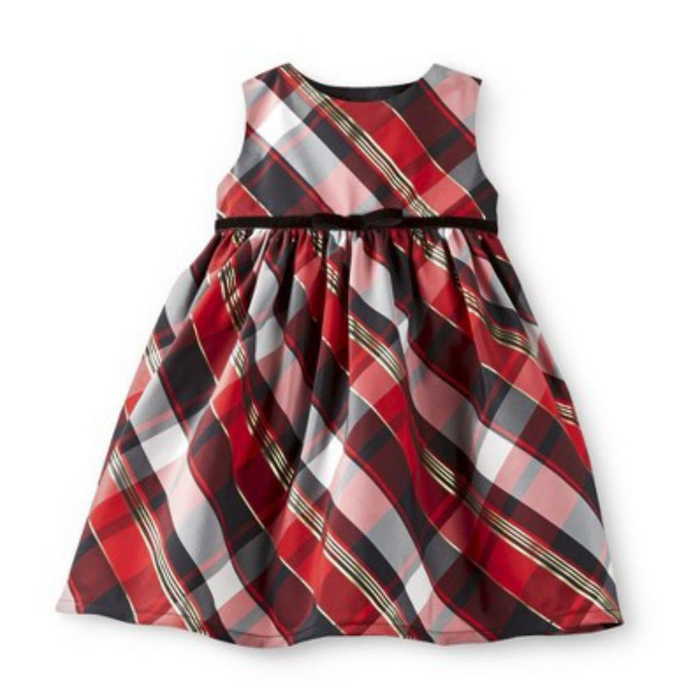 carters red plaid dress Carters Infant Girls Red Plaid Sleeveless Tafeta Party Dress 3M