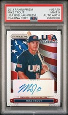 2013 Panini Prizm USA Baseball Mike Trout #USA10 Silver Prizm /25 - PSA 9 POP 2