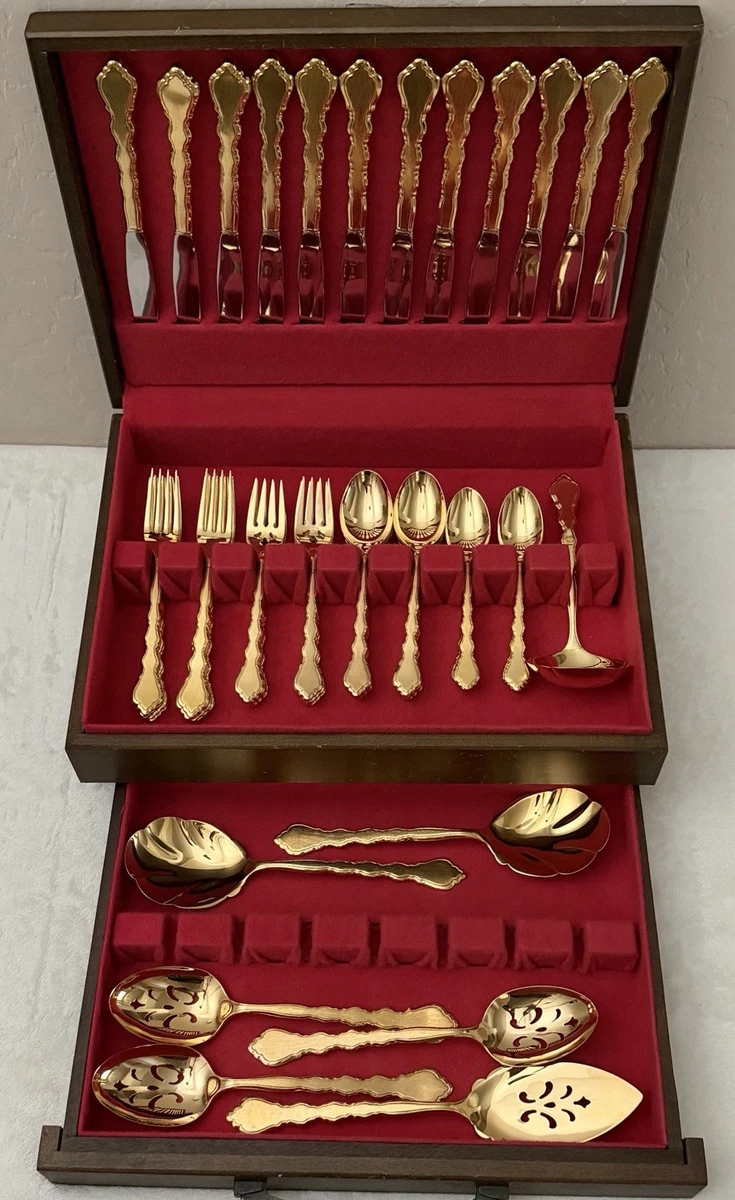 Japan Stainless Steel Handle Gold Plated Single Flatware Pieces