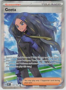 Geeta 218/197 Obsidian Flames Ultra Rare Full Art Trainer