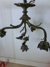 ANCIENNE MONTURE DE LUSTRE EN BRONZE