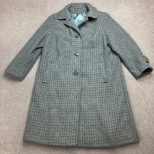 Harris Tweed Jacket Womens 40 Long Grey Country Hunting Outdoors Blazer Lady*