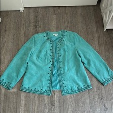 dressbarn Blue Blazer with Relaxed Silhouette