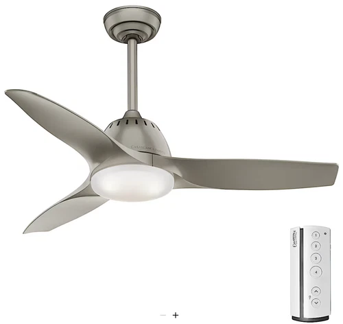 Casablanca Wisp 44" Modern Ceiling Fan - Pewter, LED Light, Remote, 59150 - Picture 1 of 13