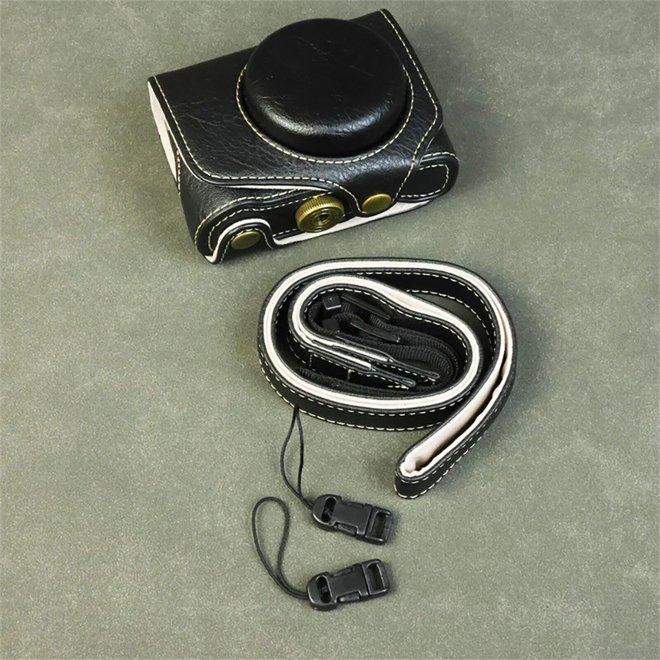 PU Leather Camera Bag Case Cover for PowerShot G7 X Mark II III G7X3 G7X2 - Image 2 of 4