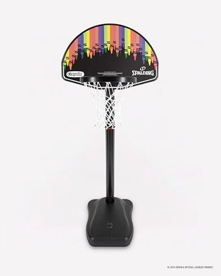 SPALDING X CRAYOLA 24'' MOLDED ECO-COMPOSITE TELESCOPING YOUTH HOOP - MULTI