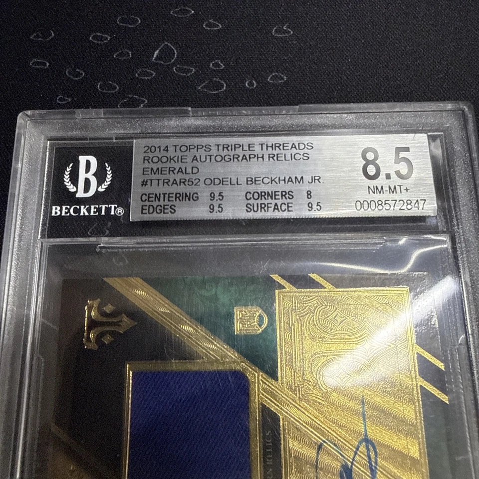 2014 Topps Triple Threads  Emerald- RPA Odell Beckham Jr /50 NM-MT 8.5 - Image 2 of 4