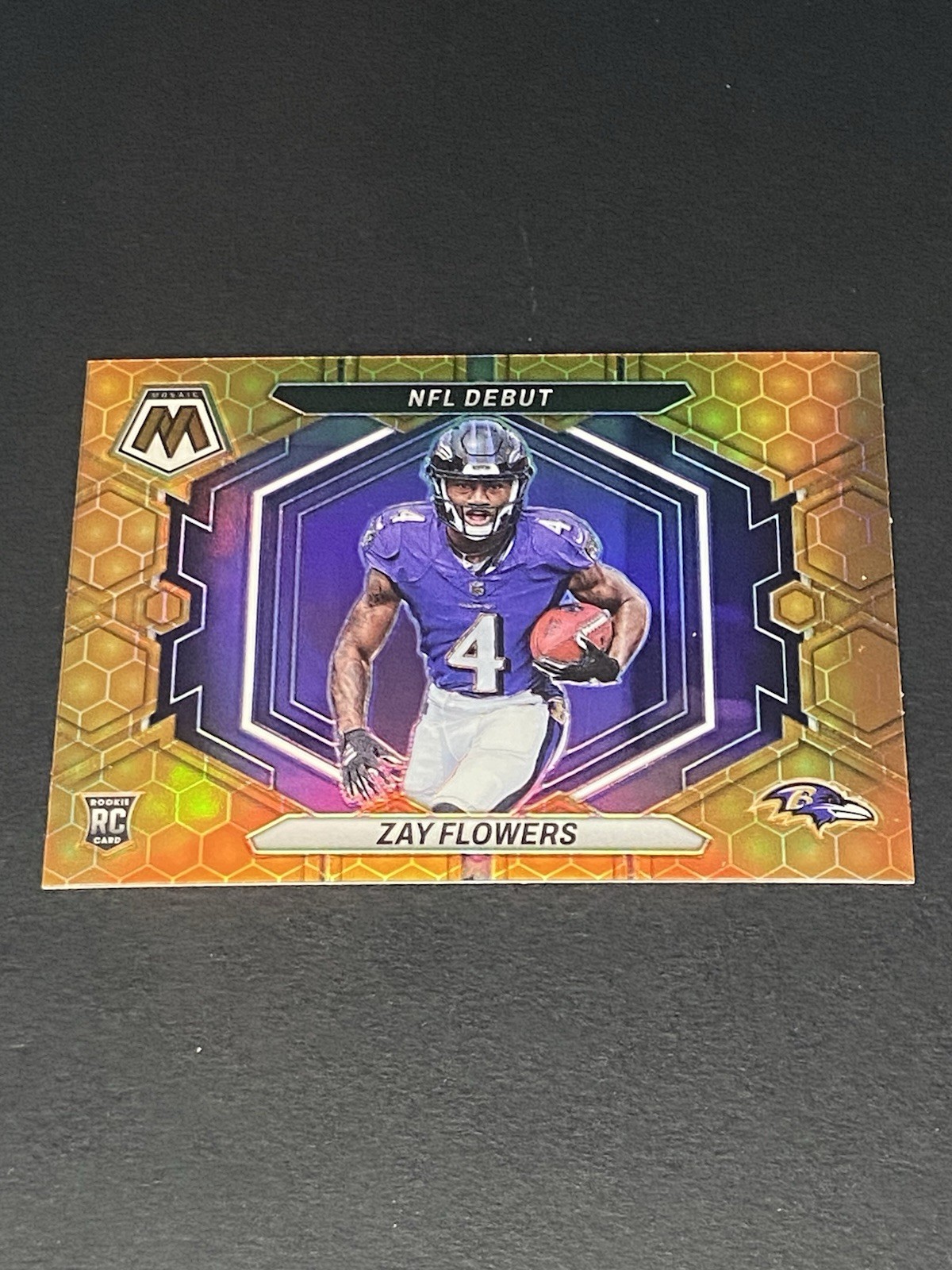 Zay Flowers RC 2023 Panini Mosaic NFL Debut #ND-18 Honeycomb CASE HIT! Ravens