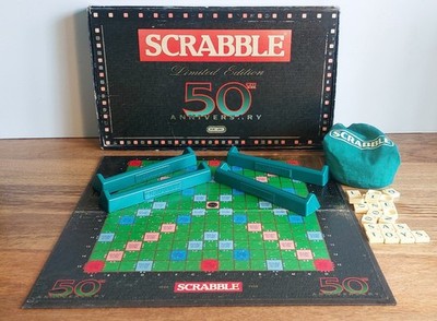 Scrabble Original Wortspiel 50th Anniversary Edition Komplett Limited Edition 