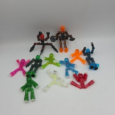 Zing Stikbot LOT x 11 Stop Motion Animation Stick Bot Toy Action Figure