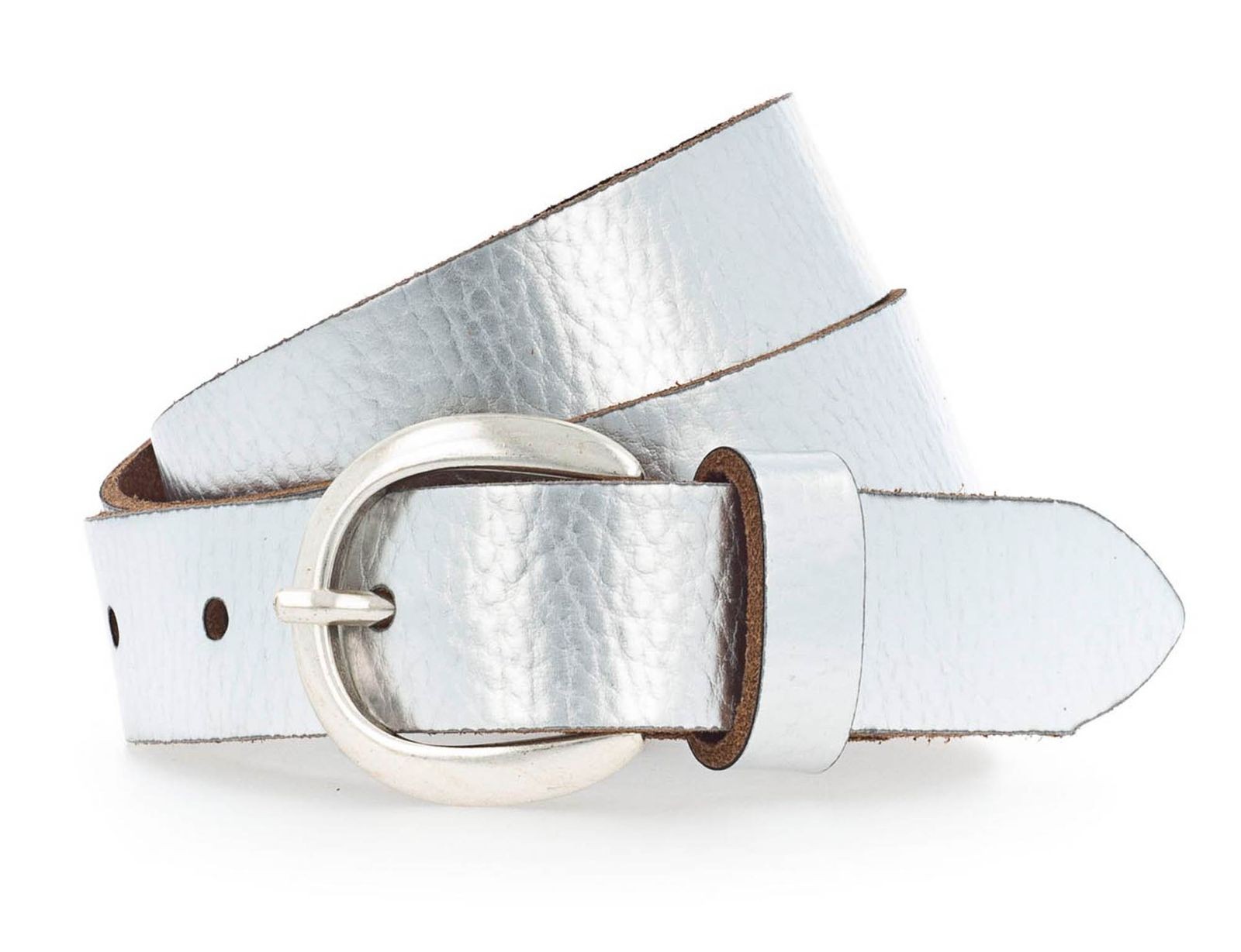 Vanzetti belt 25mm Belt W70 Silver Metallic
