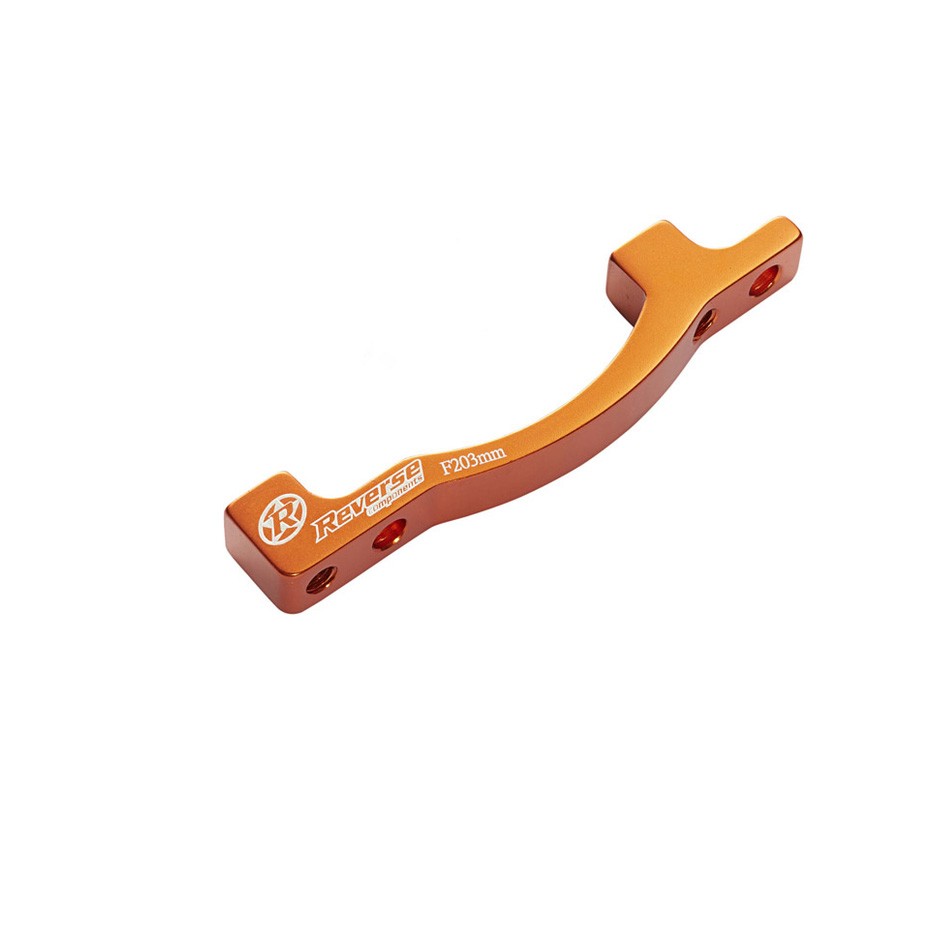 Orange Forged Aluminum Reverse Disc Brake Adapter PM-PM 203mm Front Post Mount 6690₽