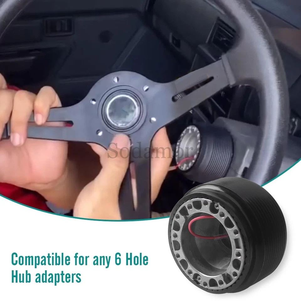 1x Adaptador de cubo de volante de carreras de aluminio Boss para Mazda 929 MX3 MX6 RX7 TX5 Foto 4 de 4