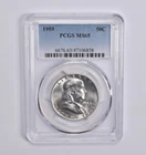 MS65 1959 Franklin Half Dollar PCGS Blue Label *3376