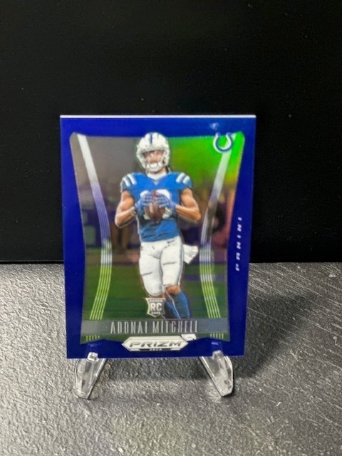 2024 Panini Prizm Deca Blue Prizm Adonai Mitchell #137 /149 RC