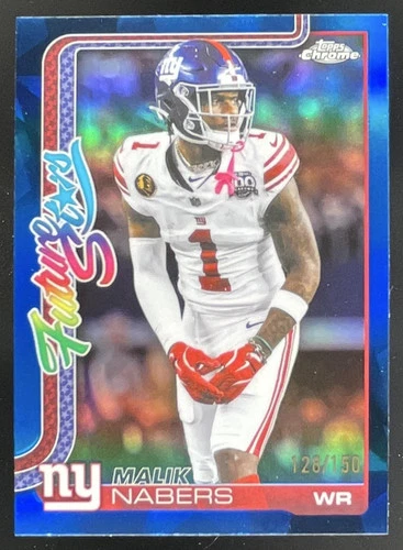 2025 Topps Chrome Malik Nabers Blue Refractor (RAW)