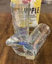 Glass Western Cowgirl Boot Shot Glasses Set of 2