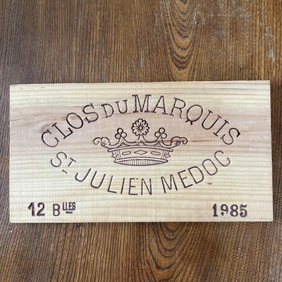 Clos Du Marquis St Julien Medoc 1985 Crate Label