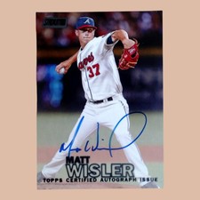 Matt Wisler 2016 Stadium Club Black Auto #SCA-MW 02/50 RC ⚾