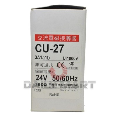 New In Box TECO CU-27 AC Contactor 24V #vn