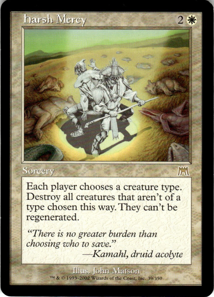 2002 Onslaught Magic The Gathering Harsh Mercy 39/350 LP