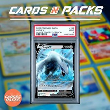 Carte Pokemon Lugia-V 138/195 EB12 Tempête Argentée PSA 9 ✨
