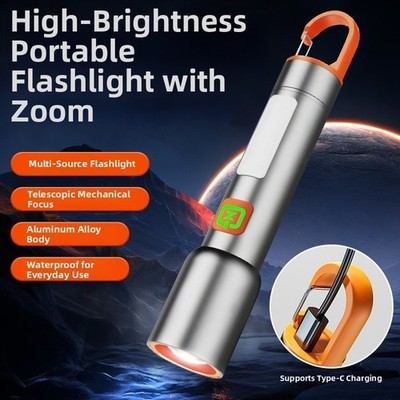 LED Taschenlampe White Beam Technologie dreifache Lichtquelle einstellbarer Zoom