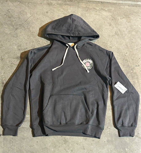 Billabong Men's Gray Graphic Fleece Pullover Hoodie M Pockets fits like a small