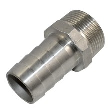 1.25" MALE NPT Thread to 1-1/4" Barb Hose Tail Pipe Connector Stainless Steel
