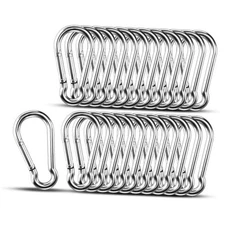 Small Carabiner Clip Hookspcs 2.36 inch Carabiners Heavy Duty, 304 2.36 IN 25