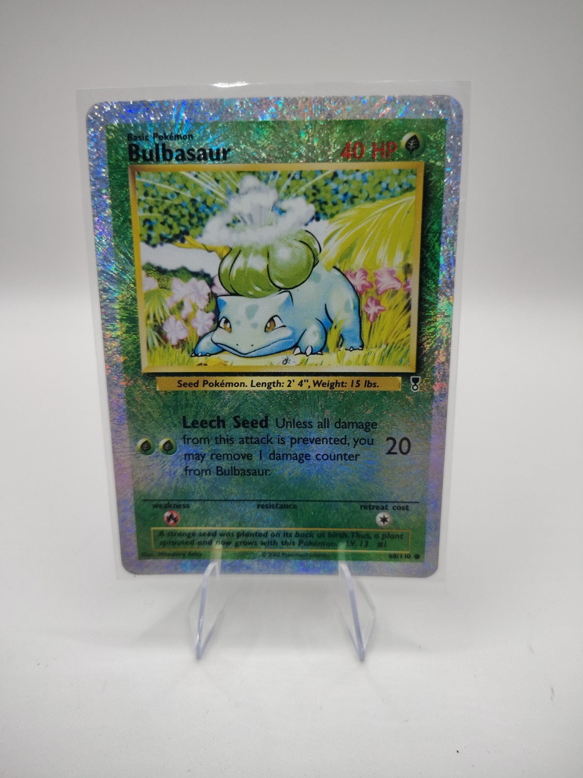 Bulbasaur 68/110 Legendary Collection Reverse Holo Firework LP - Small Crease