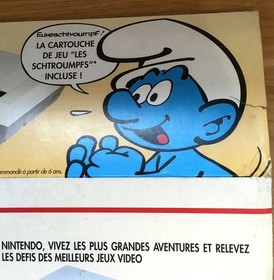 LES SCHTROUMPFS - FOURREAU 100% ORIGINAL NINTENDO NES PAL B VERSION FRAN&Ccedil;AISE