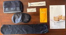 New / Unused Lufthansa The Humble Co. Premium Economy Amenity Kit + Bonus Menu
