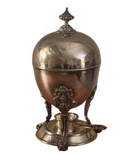 Antique Victorian Joseph Rodgers Sheffield Silver Plate Egg Coddler Complete