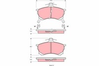 TRW Bremsbelagsatz Scheibenbremse GDB1197 FüR Mitsubishi Carisma DA1A DA4A